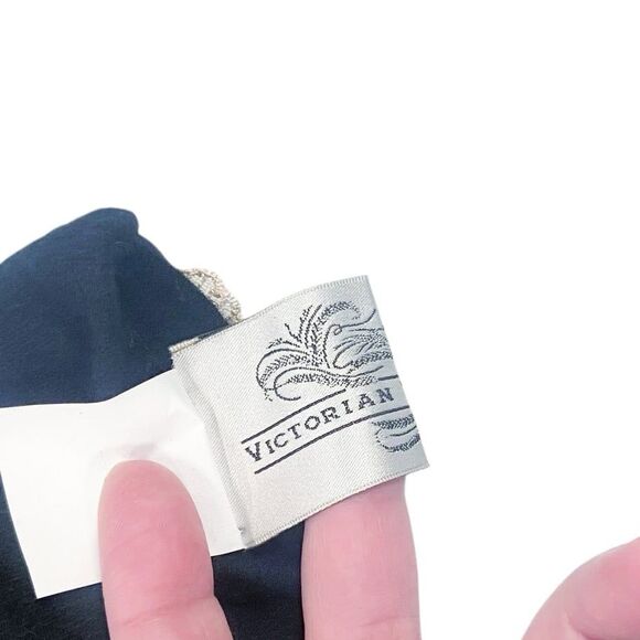 Victorian Trading Co. Soft Cashmere Black Gloves w/Lace & a Bow Women’s XL - Picture 6 of 12